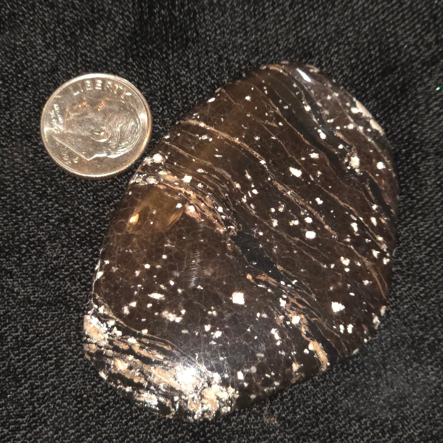 Large nebular obsidian freeform cab #18