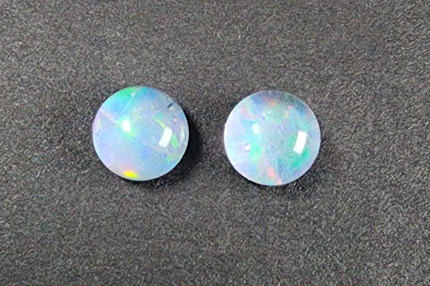 Lovely 6mm Round Star Opal Triplet Earing Pair!