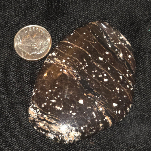 Large nebular obsidian freeform cab #18